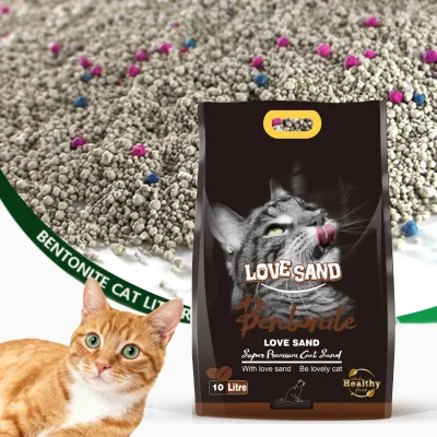OEM Eco-Friendly 100% Natural Bentonite Cat Litter Fruit Scent Odour Lock Strong Dust Free Clumping Premium Cat Litter