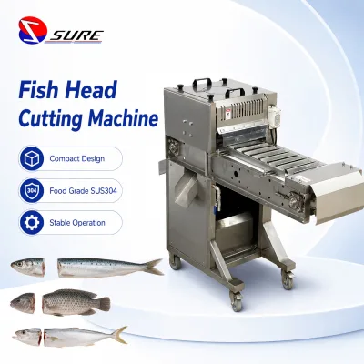 Sardine Basa Snapper Header Mackerel Fish Head Cutting Equipment for Seafood Processing