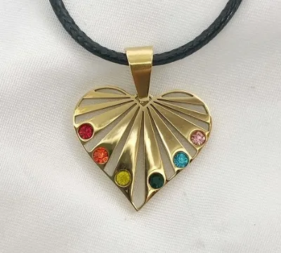 Women Jewelry Accessories Stainless Steel Heart Pendant Rope Necklace Gift for Valentine's Day
