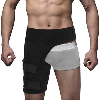 Adjustable Neoprene Groin Support Brace Compression Recovery Thigh Protection Wrap for Men Women