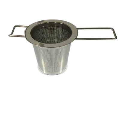 Double Fine Mesh Stainless Steel Loose Leaf Tea Infuser Strainer With Handle