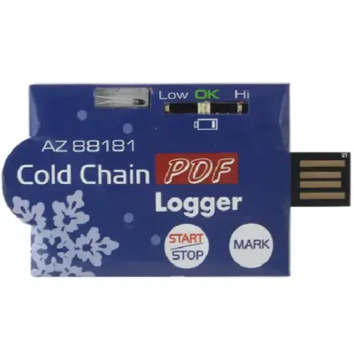 AZ88181 IP65 Single-use Low Temperature Monitoring Data Logger Cold Chain Transport Container Thermometer Automatically