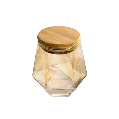 Factory Supplies Simple and Transparent 9.5*9.4cm Living Room Home Decoration Lamp Glass Candle Holders