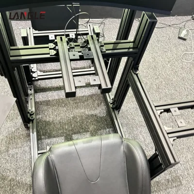 All Aluminum Extrusion Racing Simulator Bracket Complete Cockpit Frame With Removable Aluminium Keyboard Tray for Home Gaming
