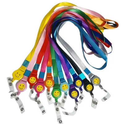 Wholesale Heavy Duty Retractable Lanyard with Custom Logo Includes Retractable Badge Holder Reel
