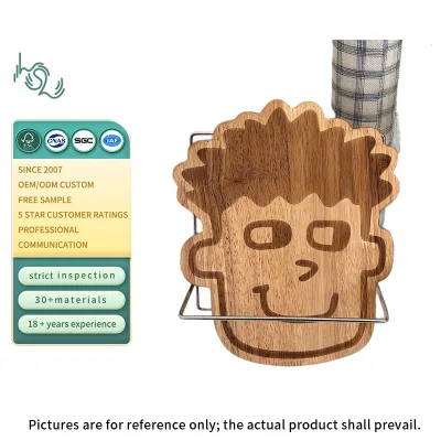 Cute Cartoon Solid Wood Tableware Board for Breakfast Snacks Pastry Cutting Durable Household Fruit Chopping Board Dinner