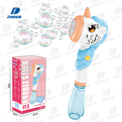 Unicorn Bubble Wands for Kids Bubble Party Favors Summer Outdoor Toys Cartoon Bubble Blower with No Leakage Design