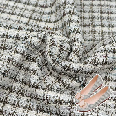 Breathable and Elastic Checked Tweed Fabric Dress and Casual Shoes for Boys and Girls