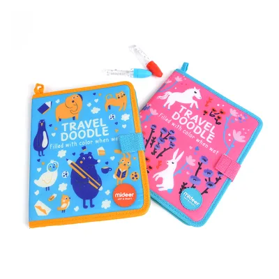 MIDEER Children Educational Watercolour Fabric Paint Travel  Doodle-Blue&Pink Funny  Board Activity Kids Trending Toys