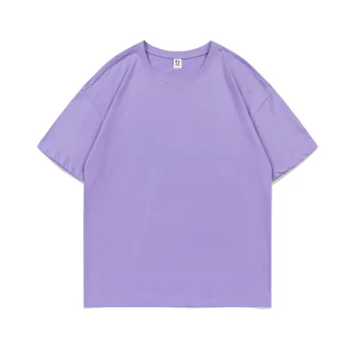 Wholesale custom plain men's and women's T-shirt White printed T-shirt 100% cotton custom T-shirt