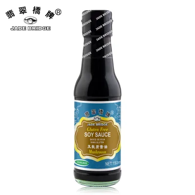 Factory Direct 150ml Natural Brewed Liquid Mushroom Soy Sauce Customized Dark Soy Sauce Haccp & Kosher Certified Packaged Bottle