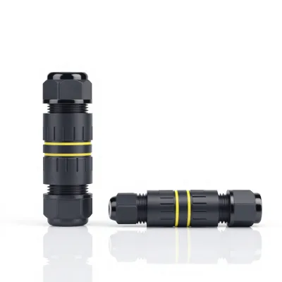 Outdoor IP68 Waterproof Cable Connector Straight Through Wire Splice Junction Plastic Waterproof Electrical Cable Connector
