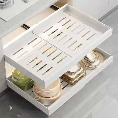Wholesale Convenient Pull-Out Mesh Basket for Under-Sink Organizer Slide Drawers for Kitchen & Living Room Cabinet Organizers