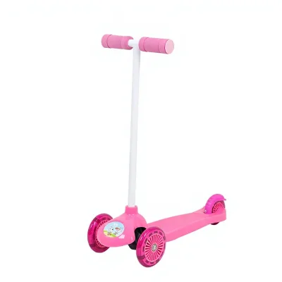 Factory Direct Selling Children's Pedal Scooter Tricycle Aluminum Plastic 3-Wheel Folding Gift
