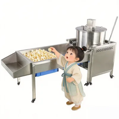 Hot-selling Commercial ProductsFactory Industrial Gas-Powered Automatic Popcorn Machine for Bakery Use with 1 Year Warranty