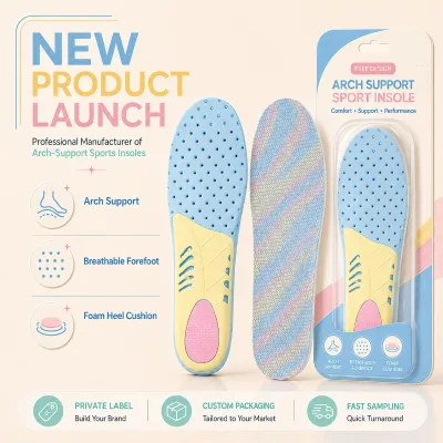 REACH Compliant Fashion Mesh Design Lightweight Honeycomb Full Length Breathable Sports & Comfort Insoles for Foot Care