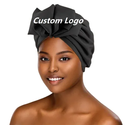 Wholesale Custom Logo Knot Turban for Ladies Outdoor Cotton Breathable Flower Headscarf Daily Headwraps