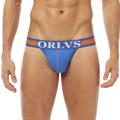 2024 Men's Sexy Low-Rise Jockstrap Underwear Breathable Bamboo Fiber Knitted Fabric New Image Print for Gay Community