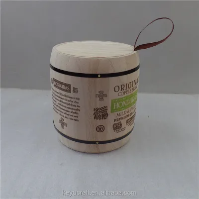 Paulownia Wood Mini Barrel Shape Containers