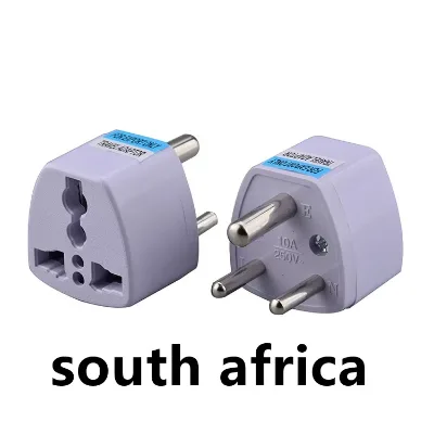 White 10A 250V Universal Travel Plug Socket Converter Adaptor for Russia Brazil India US AU EU UK