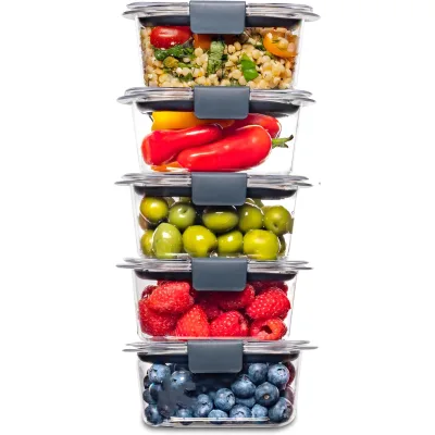 Hot Glass Meal Prep Containers Set With Lids Bpa Free Plastic Kitchen Sealed Storage Refrigerator Organizer