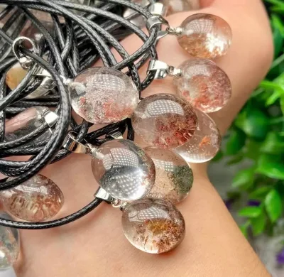 Wholesale Healing Gemstone Natural Crystal Colorful Mini Garden Quartz Pendant Necklace for Decoration