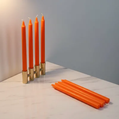 For Eco-Friendly Beeswax Smokeless White Stick Candles 10'' for Christmas Birthdays in Living Dining Room