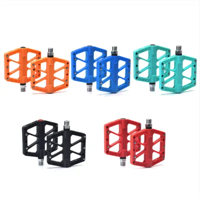 Bicycle Pedal Platform Ultralight Nylon Road Mountain Black/red/yellow/silver 3 Bearings Bicycle Pedals