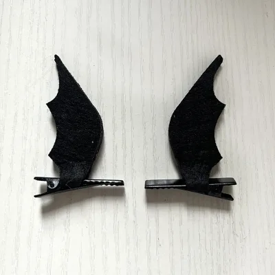 Halloween Hair Clips,Newest Hair Clips with Polyester Printing Bow and Pumpkin Decoration for Halloween Hairgrips