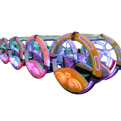 HAOJILE High Quality Amusement Park Happy Swing Car 9S Leswing Lebar Moonwalk 180 Degree Rolling Car