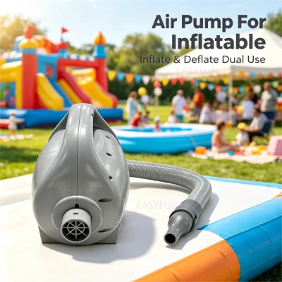 EASYFUN Factory 1200W High Pressure Electric Air Pump for Inflatable Water Park Tent Boat Fast Inflation Air Blower