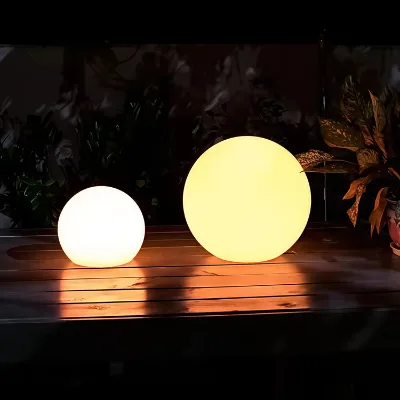 E27 Small LED Solar IP65 Waterproof Plastic Garden Lights Remote Control 16 Colors 360 Beam Lithium Polymer Battery Glowing