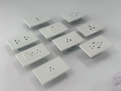 US Style 118 Type White Wall Switch Socket Outlet 10A 16A 110V-250V PC Flame Retardant with LED Indicator