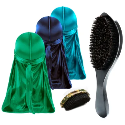 Factory Wholesale High Quality Silky Durag for Men Waves Satin Doo Rag Custom