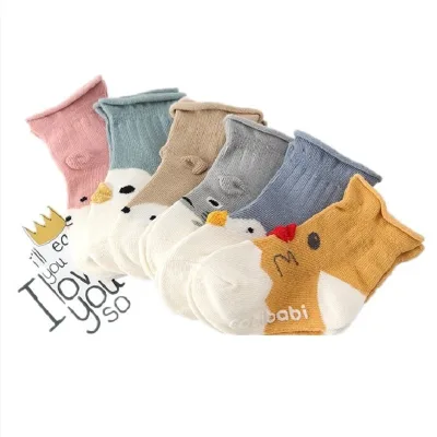 Wholesale Breathable Cute Baby Socks Non Slip Grips Colorful Cotton New Born Socks for Toddlers