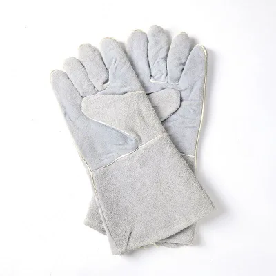Wear Resistant Gloves Welding Gloves Cowhide Welder Labor protection Cotton Welding Gloves