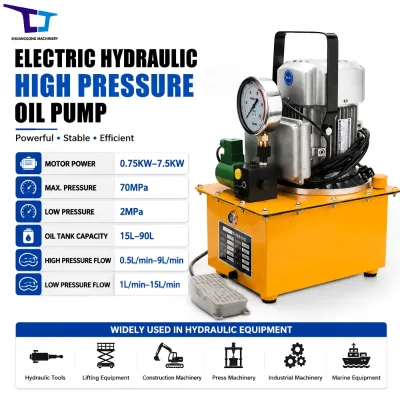 SG Triple Circuit Electric Hydraulic Oil Pump Station 7.5kw 70MPa Solenoid Valve for Punching Machine 220V/380V 1 Year Warranty