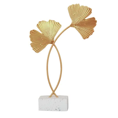 Creative Ginkgo Biloba Iron Ornaments Office Showroom Table Top Scene Decoration