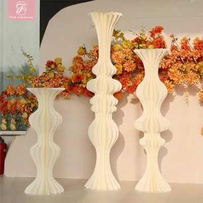New Wedding Roman Column Stand Folding Paper Column for Wedding Decoration Backdrop