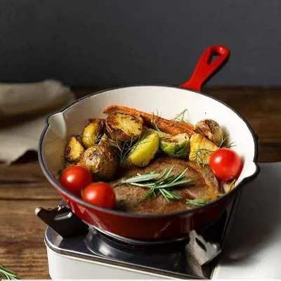 Multi-size Rectangle Enameled Cast Iron Cooking Pan