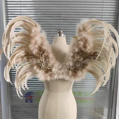 Dyed 25-30CM Chicken Tail Rooster Feathers angel wings Halloween Carnival Stage Props for Cosplay Events Halloween Parties