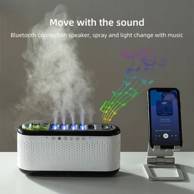 600ml Eco-Friendly for Colorful Change LED Light Tabletop Electric Plastic Air Humidifier Type-C USB for Hotel Household