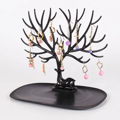 Creative Antler Shaped Hanging Jewelry Tray for Storing Necklaces Rings Earrings-Organizer Container