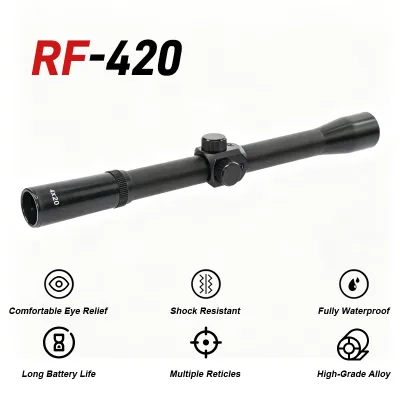 Cheap Hot Selling TRISTAR RF420 OEM Long Distance 4X20 20mm Multi-Coated 3.4 Field of View Scope