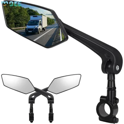SeeMore Bicycle Rear View Mirror Adjustable Rotatable Safe with Scratch Resistant Glass Lens
