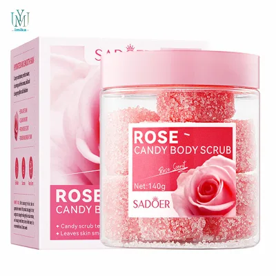 Custom logo Vegan Rose Exfoliating Dead Skin Shea Butter Scrub Deep Cleansing Brightening Avocado Body Scrub