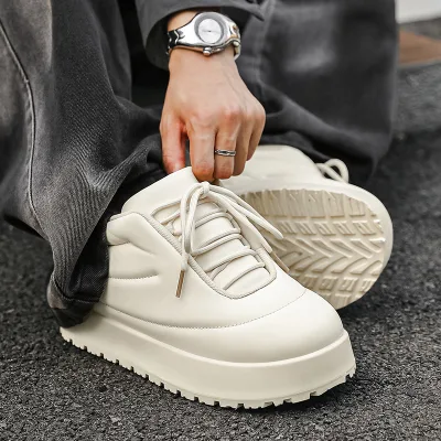Custom Brand Shoes Male and Female Exclusive Best Quality Anti Slip Custom Genuine Leather Height Increasing Fashion Bread Shoes