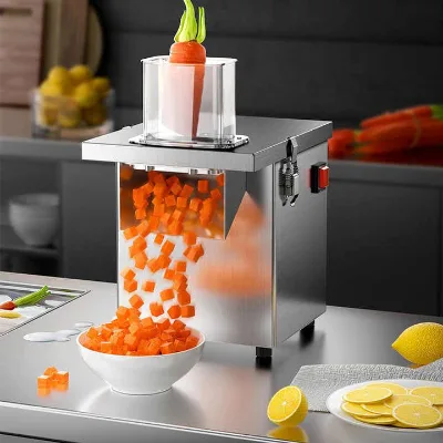 Commercial Grade Portable Cheese Slicer Attachment Stainless Steel Electric Vegetable Cutter Brushless Motor Dual Feed 1 Year