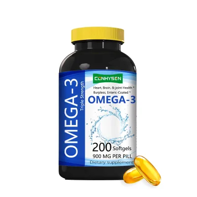 Private Label Triple Strength Omega 3 Softgels 3x More Fish Oil EPA DPA DHA Heart Brain Joints Health Supplement