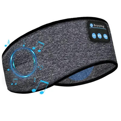 Sweat Wicking Sport Headband Built-in Wireless Bluetooth Headphones Yoga Sweatband Athletic Music Head Wrap for Gym Fitness
